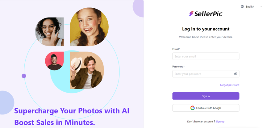 log in SellerPic